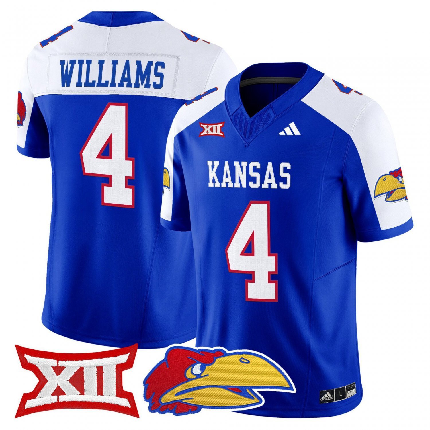 Leshon Williams  #4 Kansas Jayhawks 2026 Vapor Limited Stitched Royal Alternate