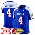 Leshon Williams  #4 Kansas Jayhawks 2026 Vapor Limited Stitched Royal Alternate