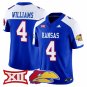 Leshon Williams  #4 Kansas Jayhawks 2026 Vapor Limited Stitched Royal Alternate