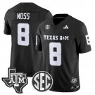 Le'Veon Moss  #8 Texas A&M Aggies 2026 Vapor Football Limited Black - All Stitched
