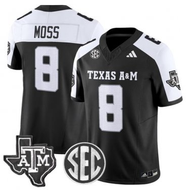 Le'Veon Moss  #8 Texas A&M Aggies 2026 Vapor Football Limited Black Alternate - All Stitched