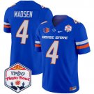 Maddux Madsen  #4 Boise State Broncos 2026 The Fiesta Bowl Patch Stitched Royal