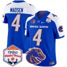Maddux Madsen  #4 Boise State Broncos 2026 The Fiesta Bowl Patch Stitched Royal Alternate
