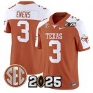 Quinn Ewers  #3 Texas Longhorns 2026 CFP Final Patch Orange Alternate