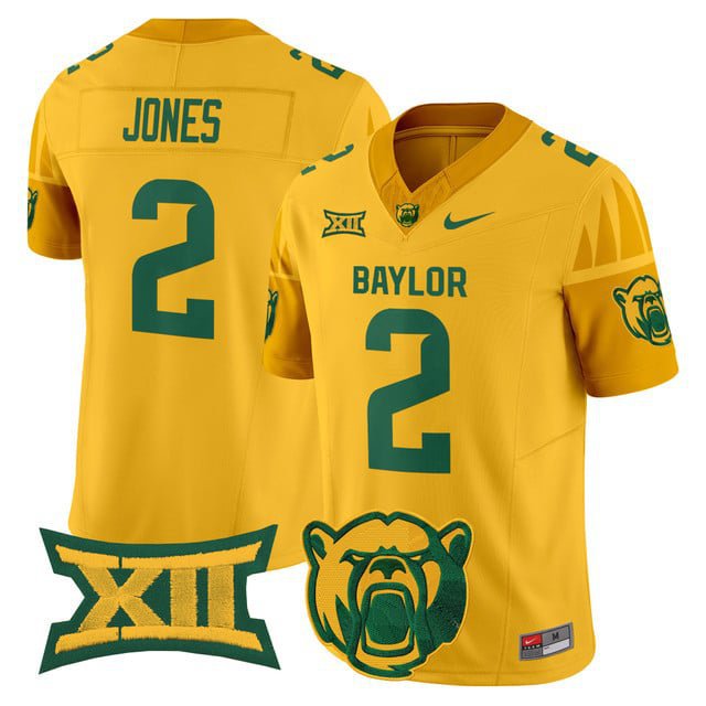 Matt Jones  #2 Baylor Bears 2026 Vapor Limited V2 All Stitched Gold