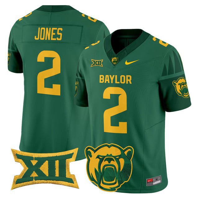 Matt Jones  #2 Baylor Bears 2026 Vapor Limited V2 All Stitched Green