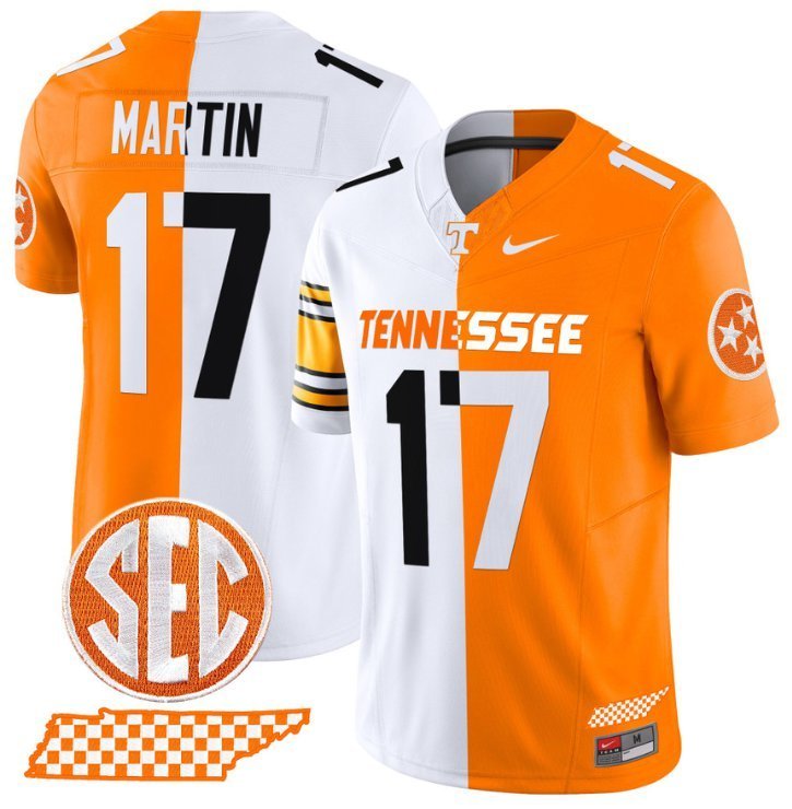 Tee Martin  #17 Tennessee Volunteers Split Vapor Football Stitched