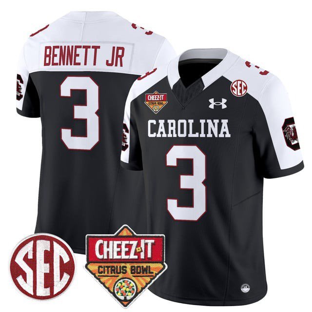 Mazeo Bennett Jr.  #3 South Carolina Gamecocks 1980 Throwback Cheez-It Citrus Bowl Black Alter
