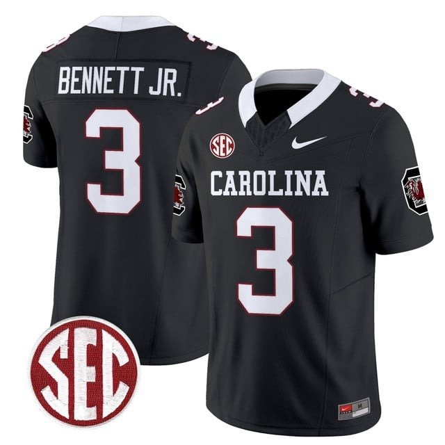 Mazeo Bennett Jr.  #3 South Carolina Gamecocks 1980 Throwback Rebrand 2026 Stitched Black