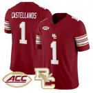 Men  Women  Youth's Thomas Castellanos  #1 Boston College Eagles 2026 Vapor Stitched Maroon