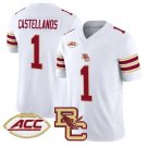 Men  Women  Youth's Thomas Castellanos  #1 Boston College Eagles 2026 Vapor Stitched White