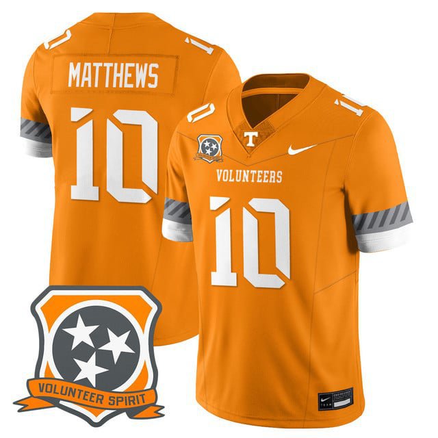 Mike Matthews  #10 Tennessee Volunteers 2026 Spirit Vapor Football Stitched Orange