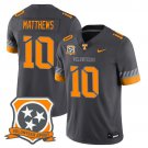 Mike Matthews  #10 Tennessee Volunteers 2026 Spirit Vapor Football Stitched Smokey Gray