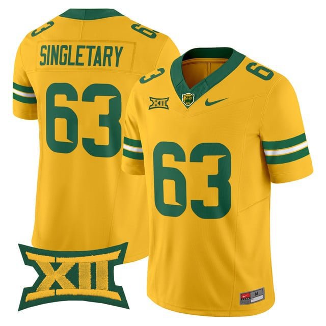 Mike Singletary  #63 Baylor Bears 2026 Vapor Limited All Stitched Gold