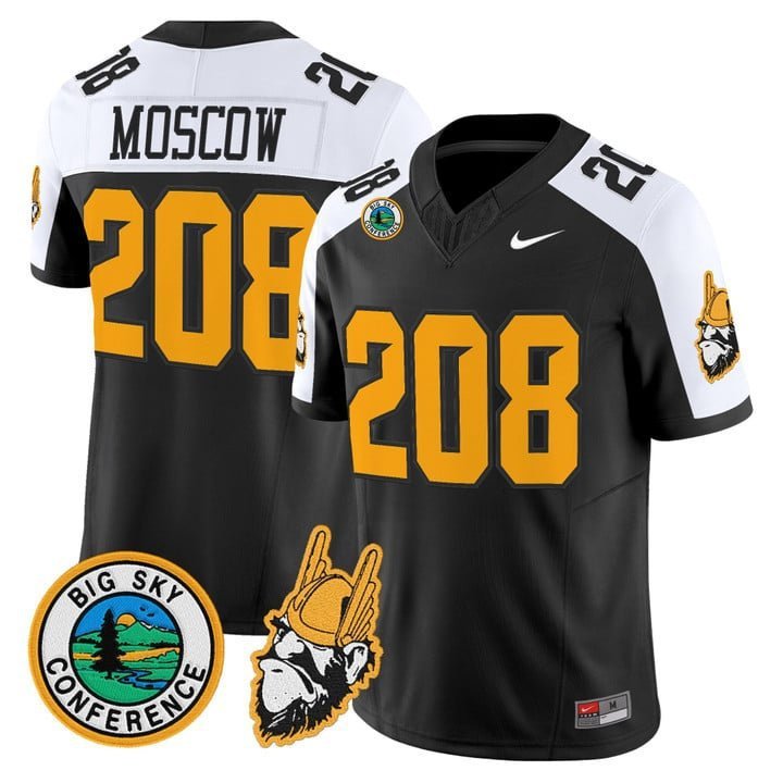 Moscow  #208 Idaho Vandals 1975 Throwback Limited Stitched Black Alternate