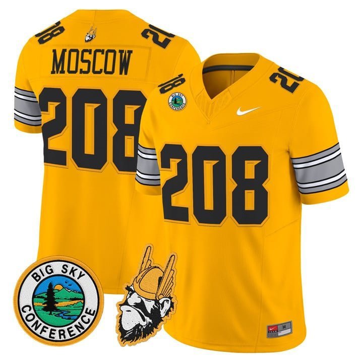 Moscow  #208 Idaho Vandals 1975 Throwback Limited Stitched Gold