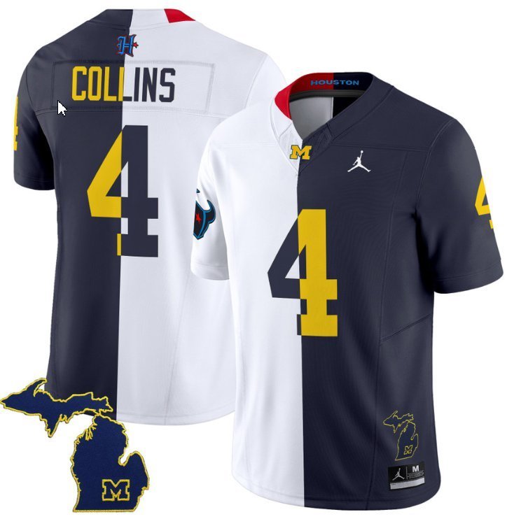Nico Collins  #4 Michigan Wolverines Split Vapor Limited Football