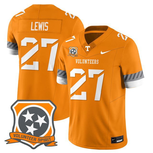 Peyton Lewis  #27 Tennessee Volunteers 2026 Spirit Vapor Football Stitched Smokey Orange