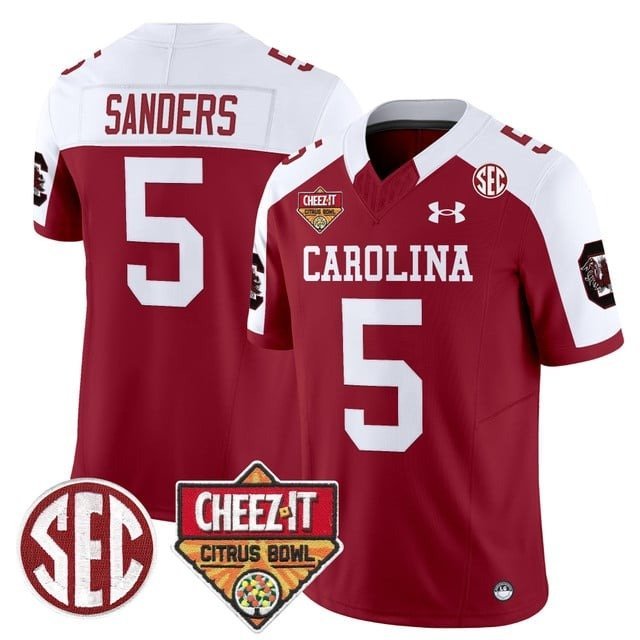 Raheim Sanders  #5 South Carolina Gamecocks 1980 Throwback Cheez-It Citrus Bowl Garnet Alter
