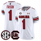 Rahsul Faison  #1 South Carolina Gamecocks 2026 Stitched White