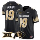 Rashaan Salaam  #19 Colorado Buffaloes Vapor Limited V4 - Big 12 XII Patch Stitched Black