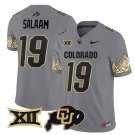 Rashaan Salaam  #19 Colorado Buffaloes Vapor Limited V4 - Big 12 XII Patch Stitched Gray