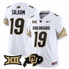 Rashaan Salaam  #19 Colorado Buffaloes Vapor Limited V4 - Big 12 XII Patch Stitched White