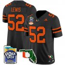 Ray Lewis  #52 Miami Hurricanes 2026 PopTarts Bowl Patch Vapor Stitched Black