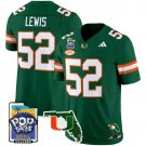 Ray Lewis  #52 Miami Hurricanes 2026 PopTarts Bowl Patch Vapor Stitched Green