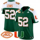 Ray Lewis  #52 Miami Hurricanes 2026 Vapor Football Limited Green Alternate - All Stitched
