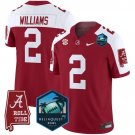 Ryan Williams  #2 Alabama Crimson Tide 2026 ReliaQuest Bowl Patch Stitched Crimson Alternate