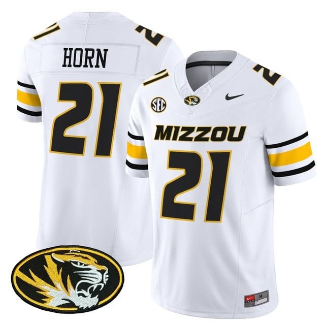 Sam Horn  #21`Missouri Tigers 2026 Vapor Limited White - All Stitched