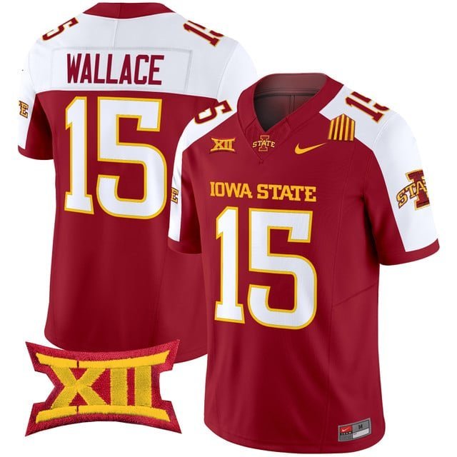 Seneca Wallace  #15 Iowa State Cyclones 2026 Vapor Football Stitched Cardinal Alternate
