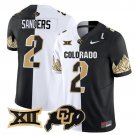 Shedeur Sanders  #2 Colorado Buffaloes Vapor Limited V4 - Big 12 XII Patch Stitched Stripeout