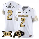 Shedeur Sanders  #2 Colorado Buffaloes Vapor Limited V4 - Big 12 XII Patch Stitched White 2