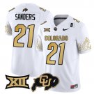 Shilo Sanders  #21 Colorado Buffaloes Vapor Limited V4 - Big 12 XII Patch Stitched White 2