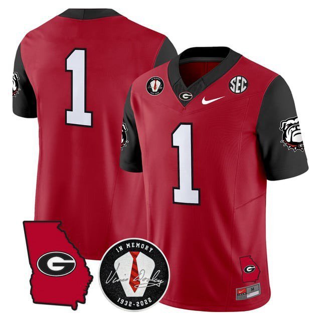 Team  #1 Georgia Bulldogs 2026 Color Sleeves Vapor Limited Stitched Red