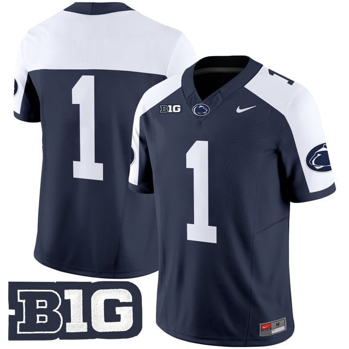Team  #1 No Name Penn State Nittany Lions 2026 Vapor Stitched Navy Alternate