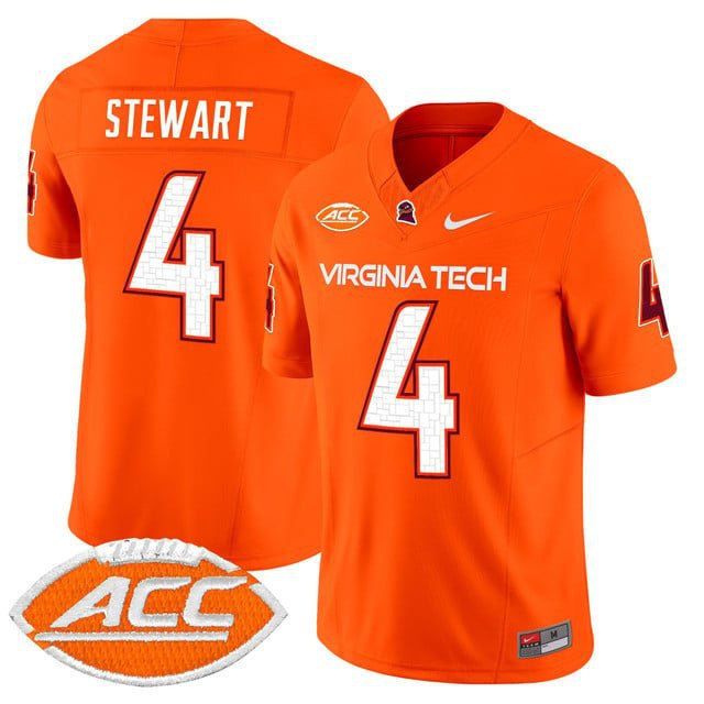 Terion Stewart  #4 Virginia Tech Hokies 2026 Vapor Limited Orange - All Stitched