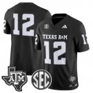 Texas A&M Aggies #12  2026 Vapor Football Limited Black - All Stitched