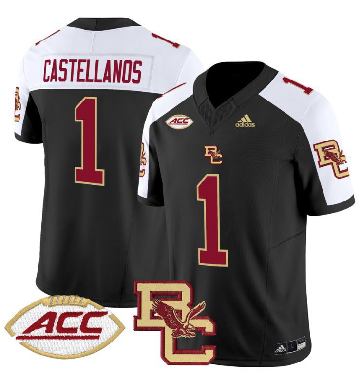 Thomas Castellanos  #1 Boston College Eagles 2024 Stitched Black Alternate