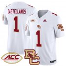 Thomas Castellanos  #1 Boston College Eagles 2024 Stitched White