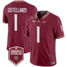 Thomas Castellanos  #1 Florida State Seminoles 2026 Seminole Scholar Patch Stitched Garnet
