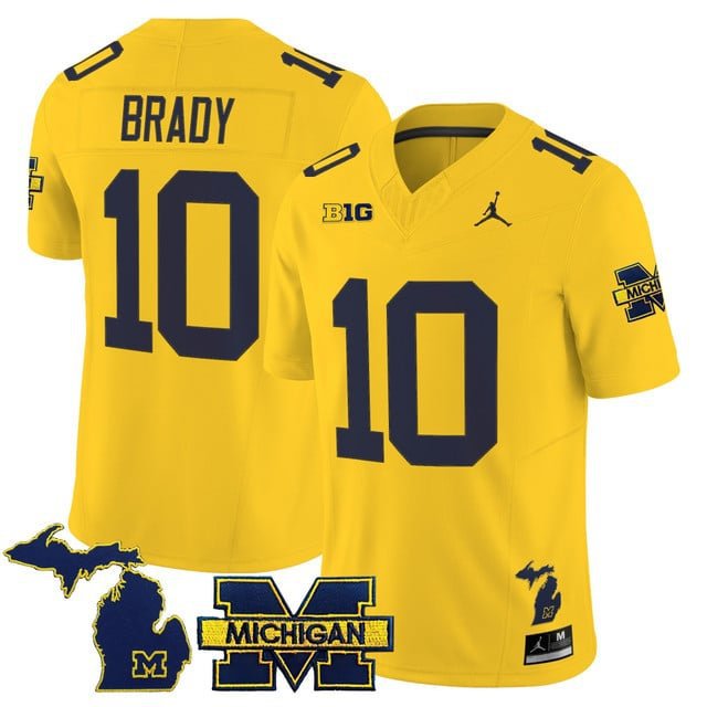 Tom Brady  #10 Michigan Wolverines 2026 Vapor Limited Maize - All Stitched