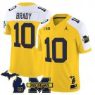 Tom Brady  #10 Michigan Wolverines 2026 Vapor Limited Maize Alternate - All Stitched