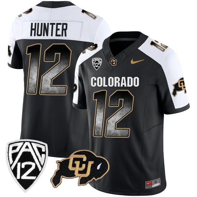 Travis Hunter  #12 Colorado Buffaloes Arch Smoke Vapor Alternate - All Stitched