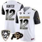 Travis Hunter  #12 Colorado Buffaloes Arch Smoke Vapor Black Sleeves - All Stitched