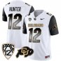 Travis Hunter  #12 Colorado Buffaloes Arch Smoke Vapor Black Sleeves - All Stitched