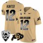 Travis Hunter  #12 Colorado Buffaloes Arch Smoke Vapor Gold - All Stitched