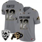 Travis Hunter  #12 Colorado Buffaloes Arch Smoke Vapor Gray - All Stitched